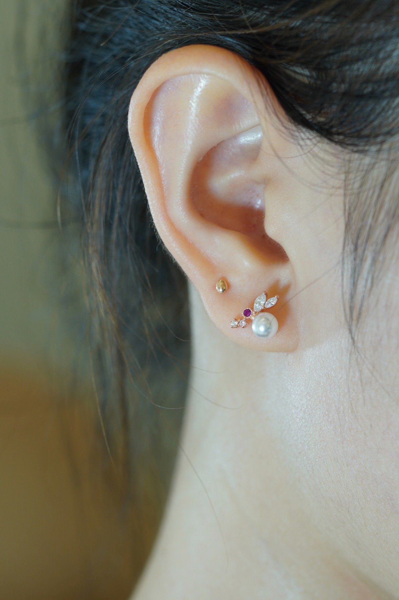 [ancafe-accessories] Hoa tai ER350K-032-VH-ĐÁ ĐỎ