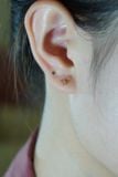 Hoa tai thỏ trơn vàng 14k (ER-GLD-096)