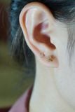 Hoa tai vàng 14k bướm trơn (ER-GLD-100)
