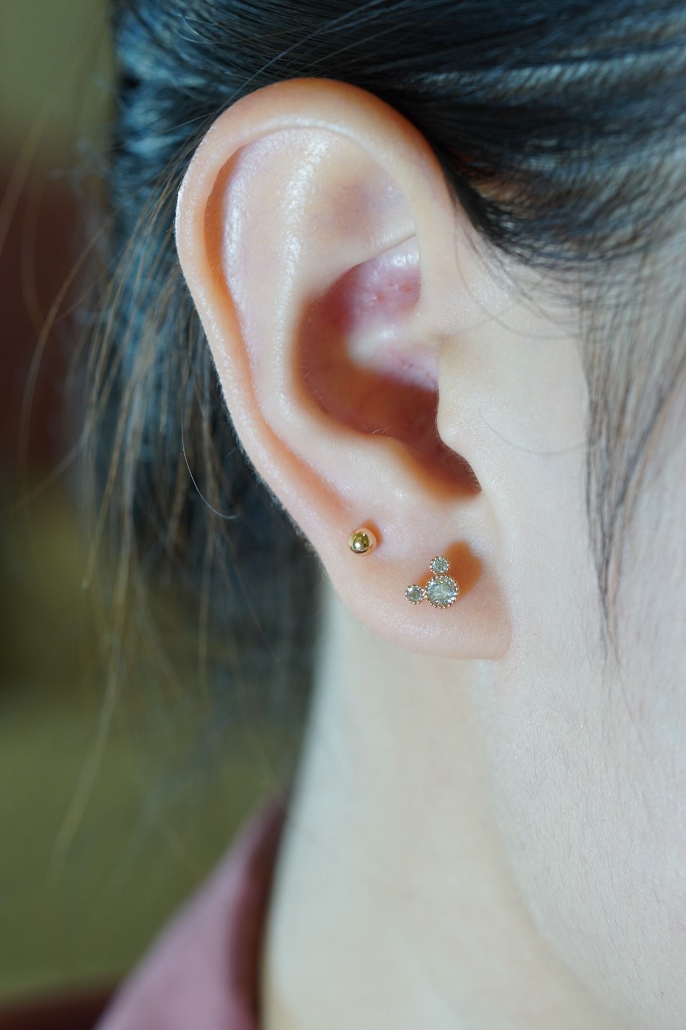 Hoa tai vàng 14k Mickey