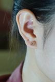 Hoa tai vàng 14K Trái Tim Đính Đá ( ER-GLD-005 )