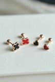 Hoa tai vàng 14k hoa đen (ER-GLD-025)