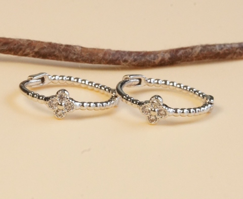  [ancafe-accessories] Hoa tai ER250K-009-HOA TRẮNG 