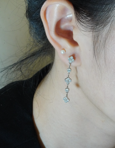  [ancafe-accessories] Hoa tai ER350K-042-BAC-ĐÁ TRẮNG 