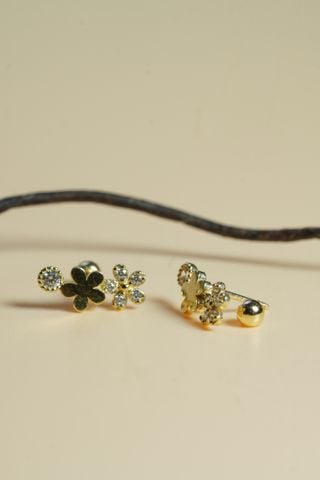  Hoa tai vàng 14k hoa xinh (ER-GLD-111) 