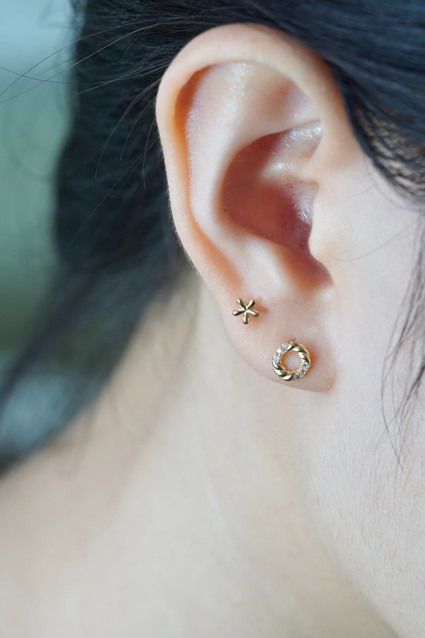 Hoa tai vàng 14k xinh (ER-GLD-121)
