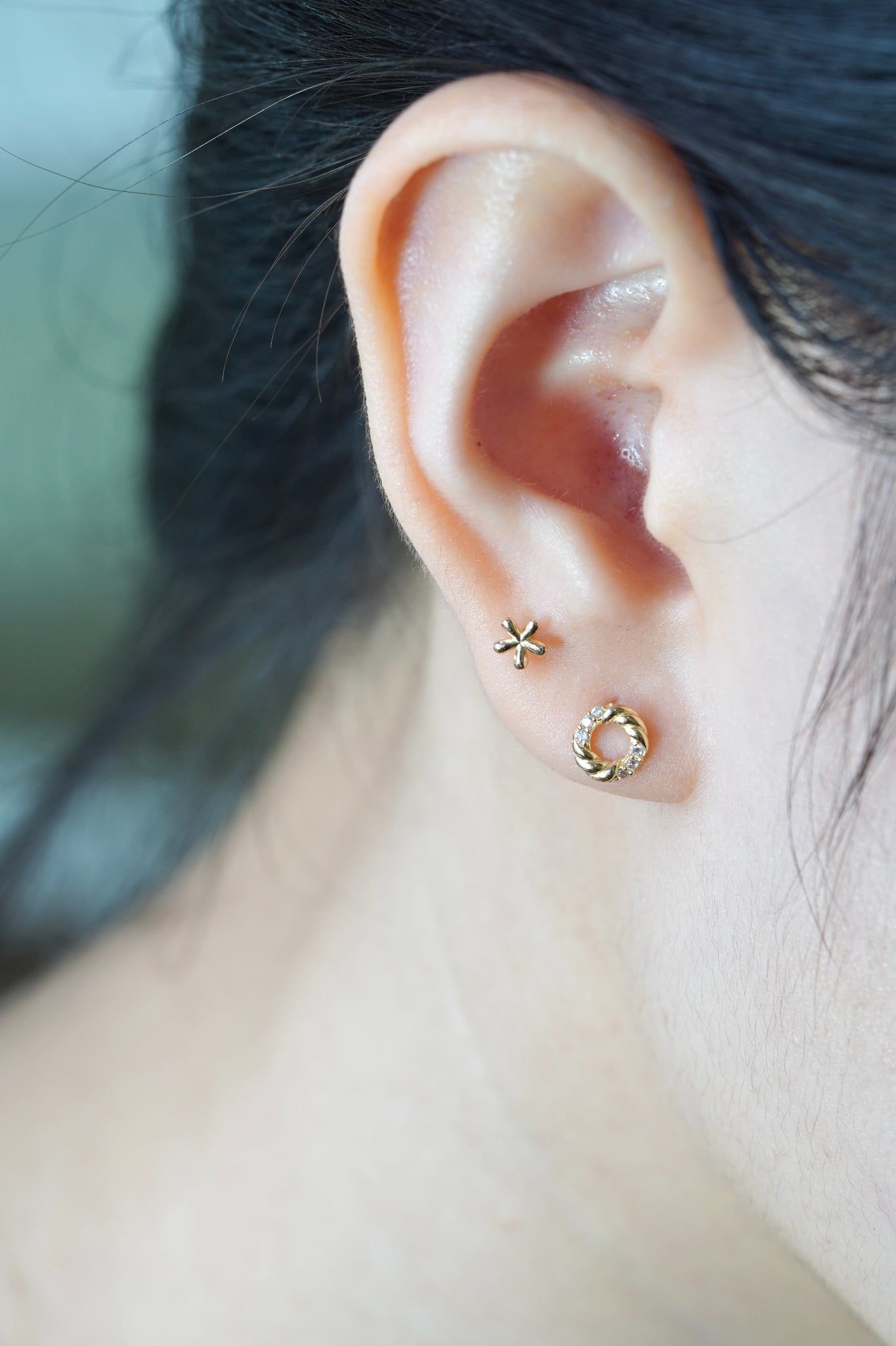 Hoa tai vàng 14k xinh (ER-GLD-121)