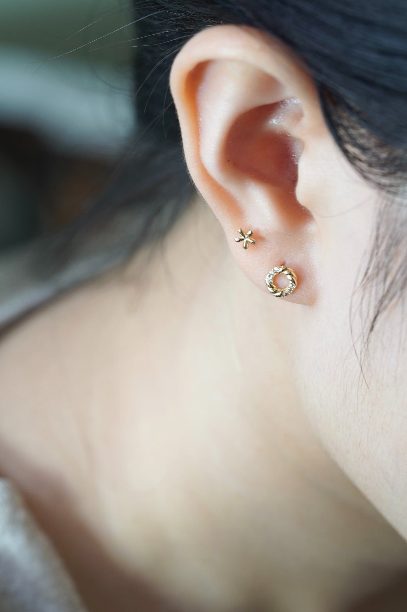 Hoa tai vàng 14k xinh (ER-GLD-121)