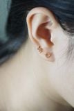 Hoa tai vàng 14k tim bi (ER-GLD-123)