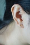 Hoa tai vàng 14k tim bi (ER-GLD-123)