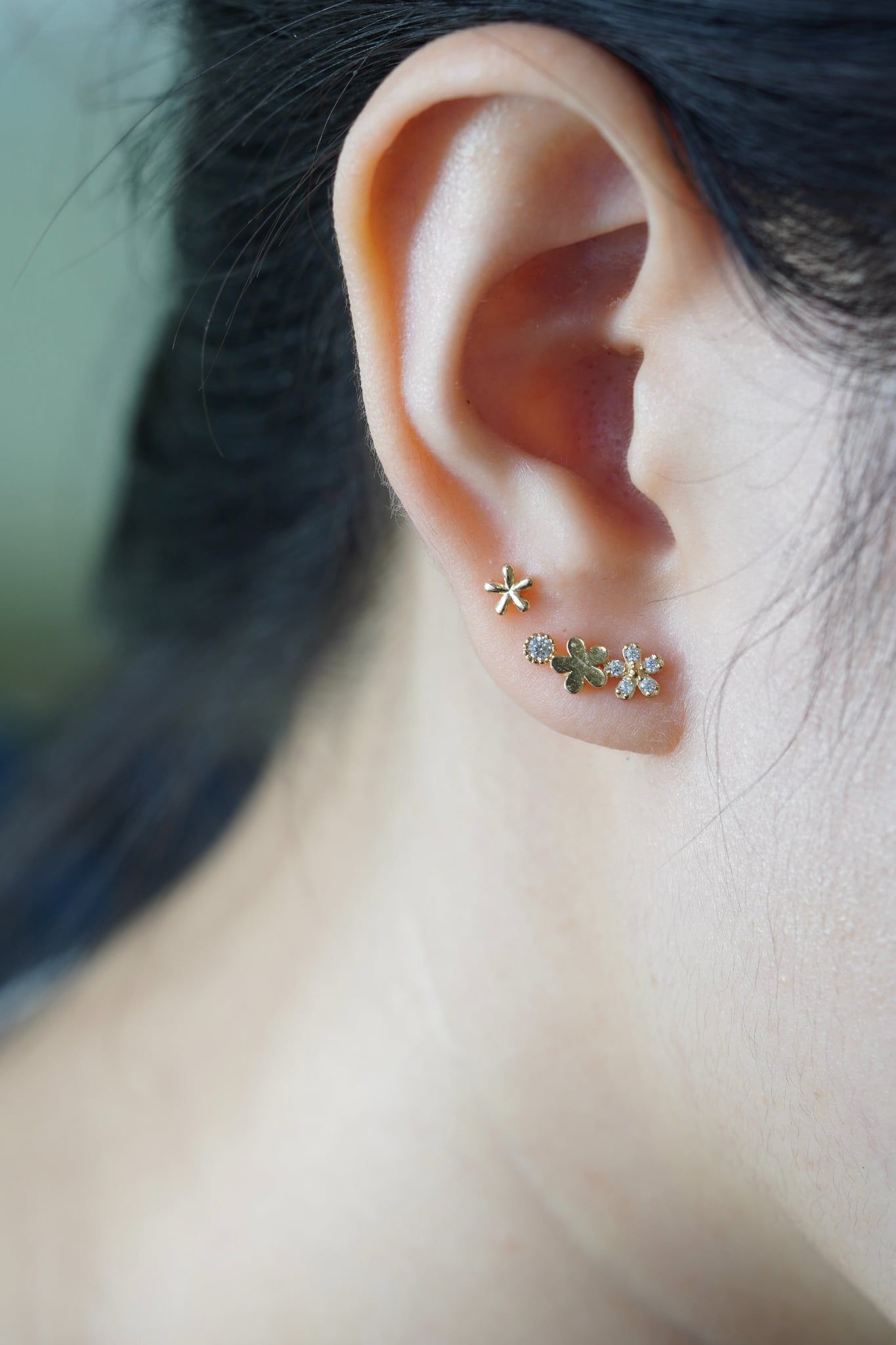 Hoa tai vàng 14k hoa xinh (ER-GLD-111)