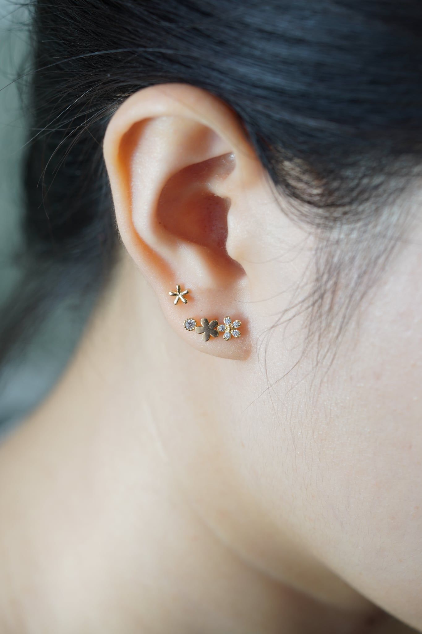 Hoa tai vàng 14k hoa xinh (ER-GLD-111)