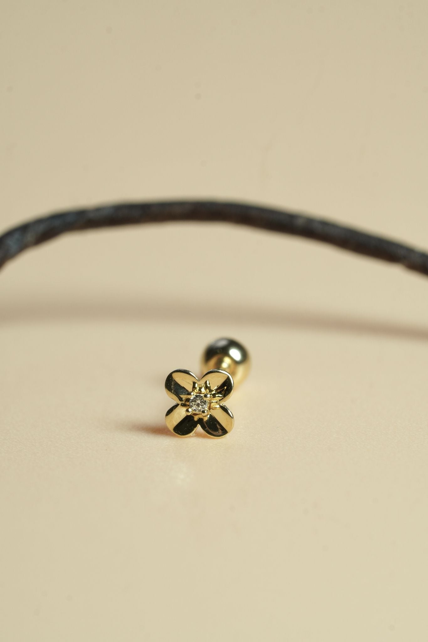 Hoa tai vàng 14k hoa 4 cánh (ER-GLD-126)