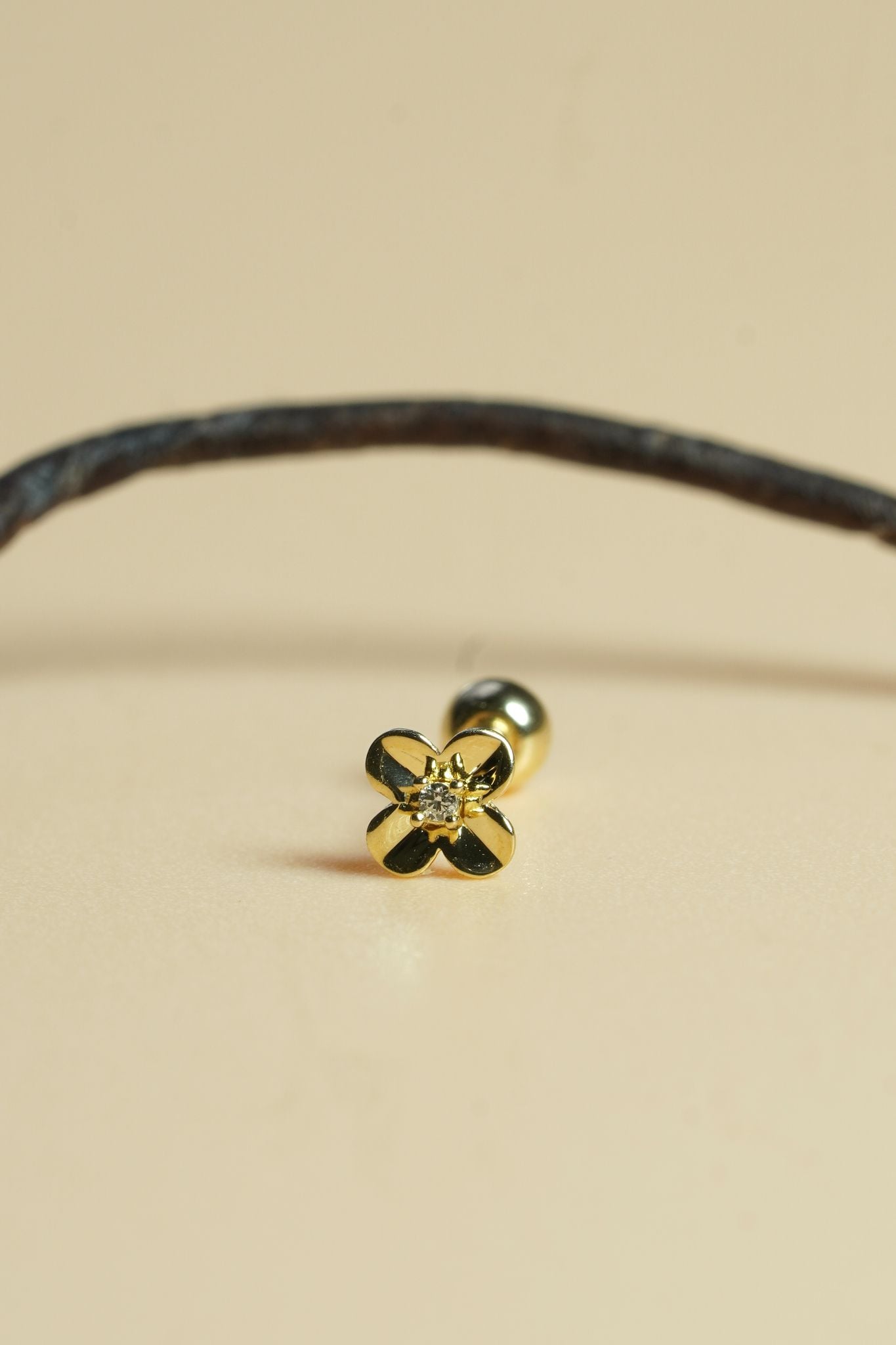 Hoa tai vàng 14k hoa 4 cánh (ER-GLD-126)