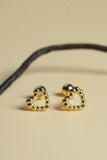 Hoa tai vàng 14k tim bi (ER-GLD-123)