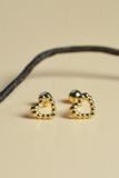 Hoa tai vàng 14k tim bi (ER-GLD-123)