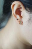 Hoa tai vàng 14k gấu đá ( ER-GLD-131)