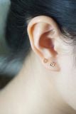 Hoa tai vàng 14k tim trơn (ER-GLD- 125)