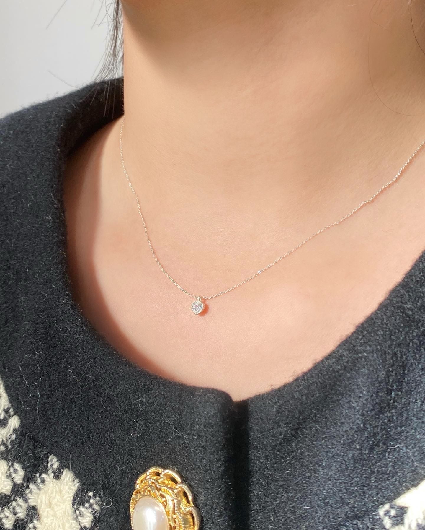 [ancafe-accessories] Dây chuyền NL420K-049-BAC-SỢI DÀY