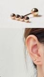 Hoa tai vàng 14k 4 bi (ER-GLD-066)