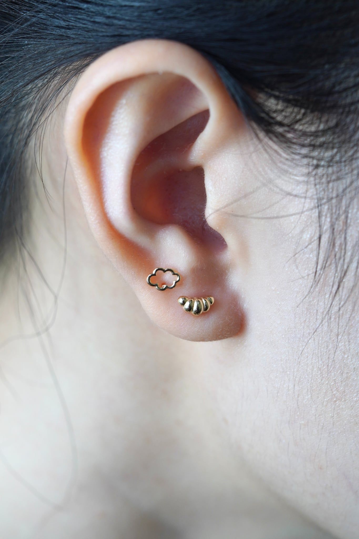 Hoa tai vàng 14K đám mây (ER-GLD-080-VV)