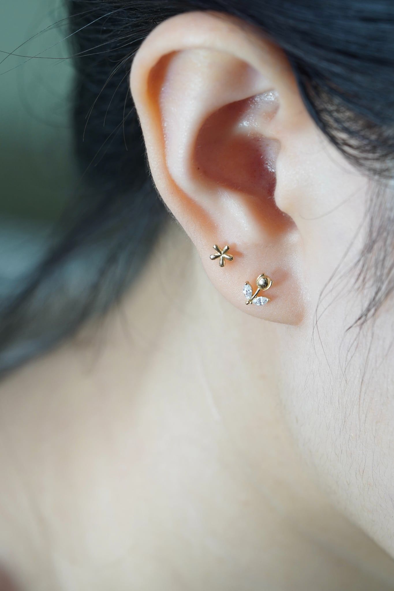 Hoa tai vàng 14k hoa tulip ( ER-GLD- 132)
