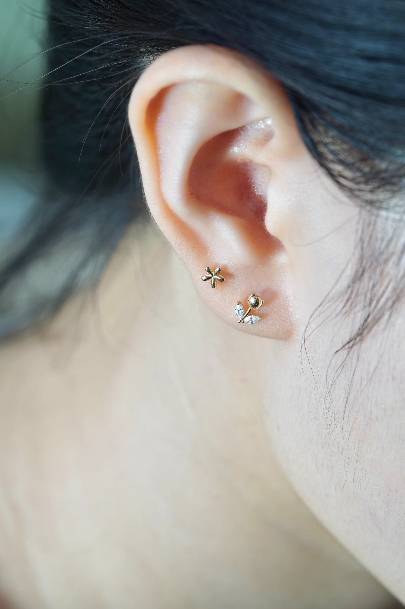 Hoa tai vàng 14k hoa tulip ( ER-GLD- 132)