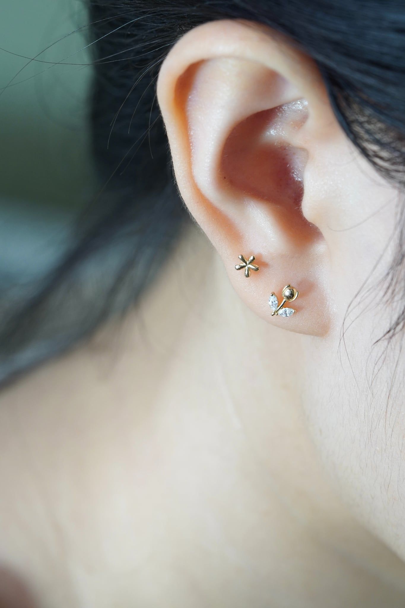 Hoa tai vàng 14k hoa tulip ( ER-GLD- 132)