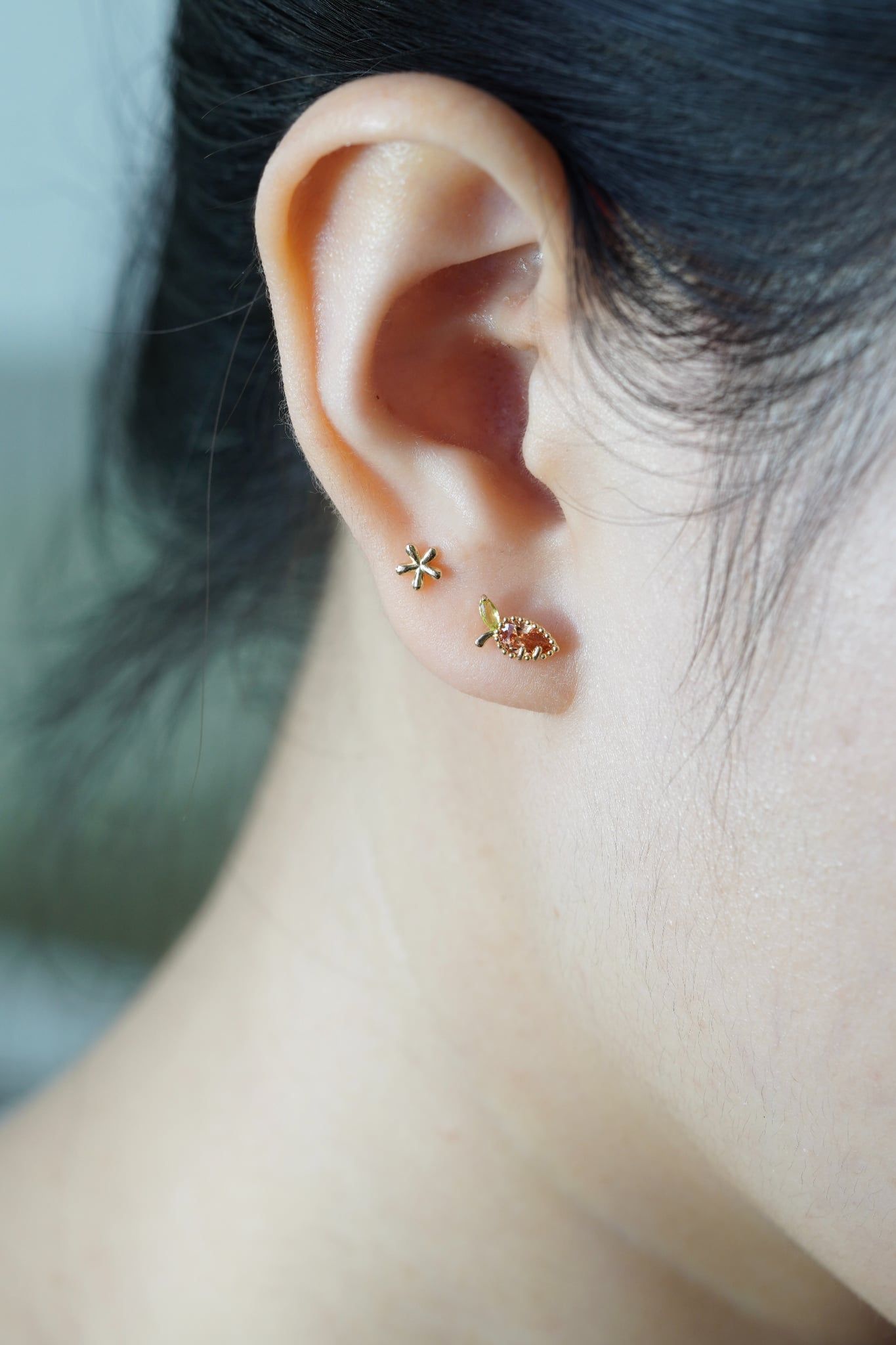 Hoa tai vàng 14K củ cà rốt ( ER-GLD-035 )