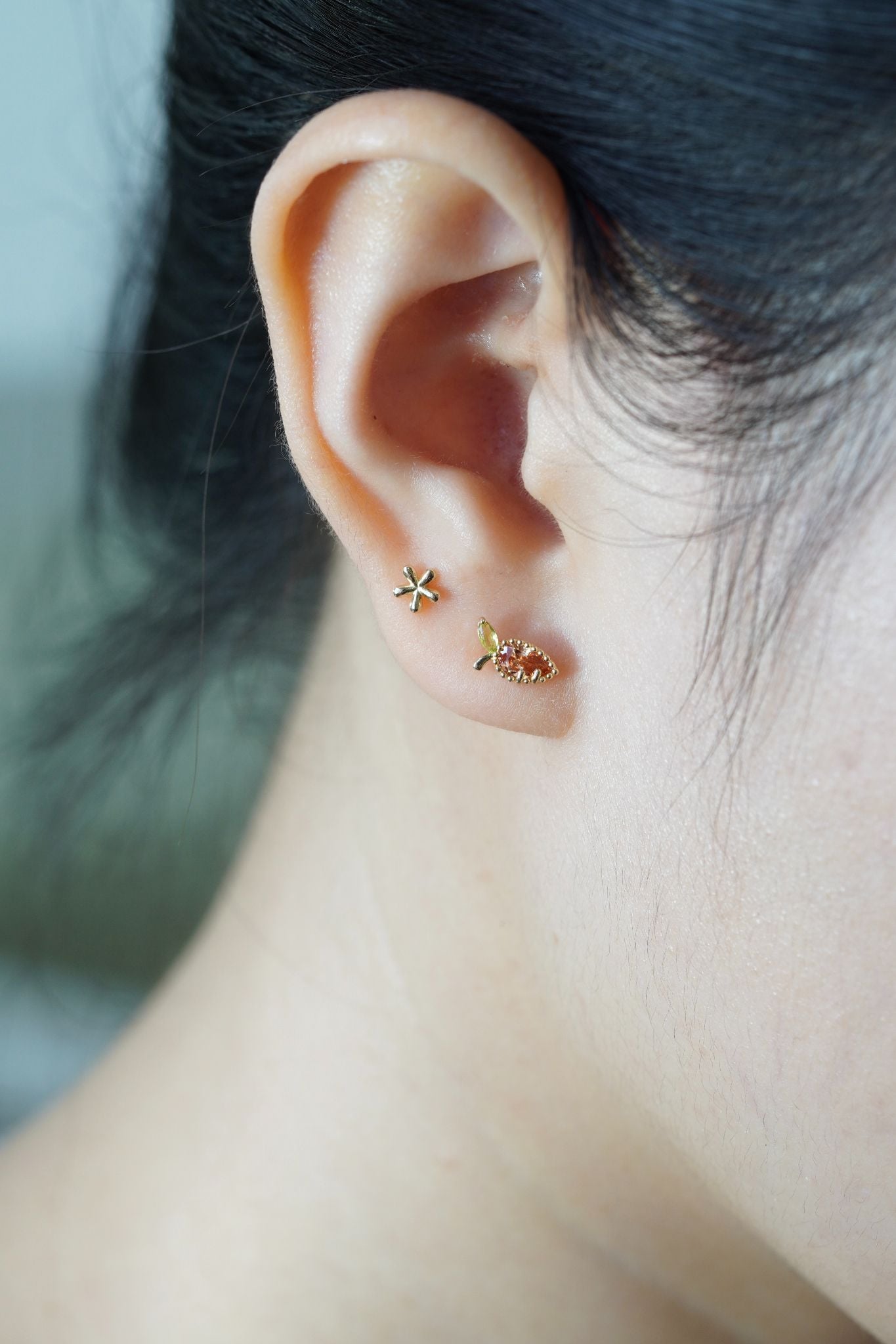 Hoa tai vàng 14K củ cà rốt ( ER-GLD-035 )