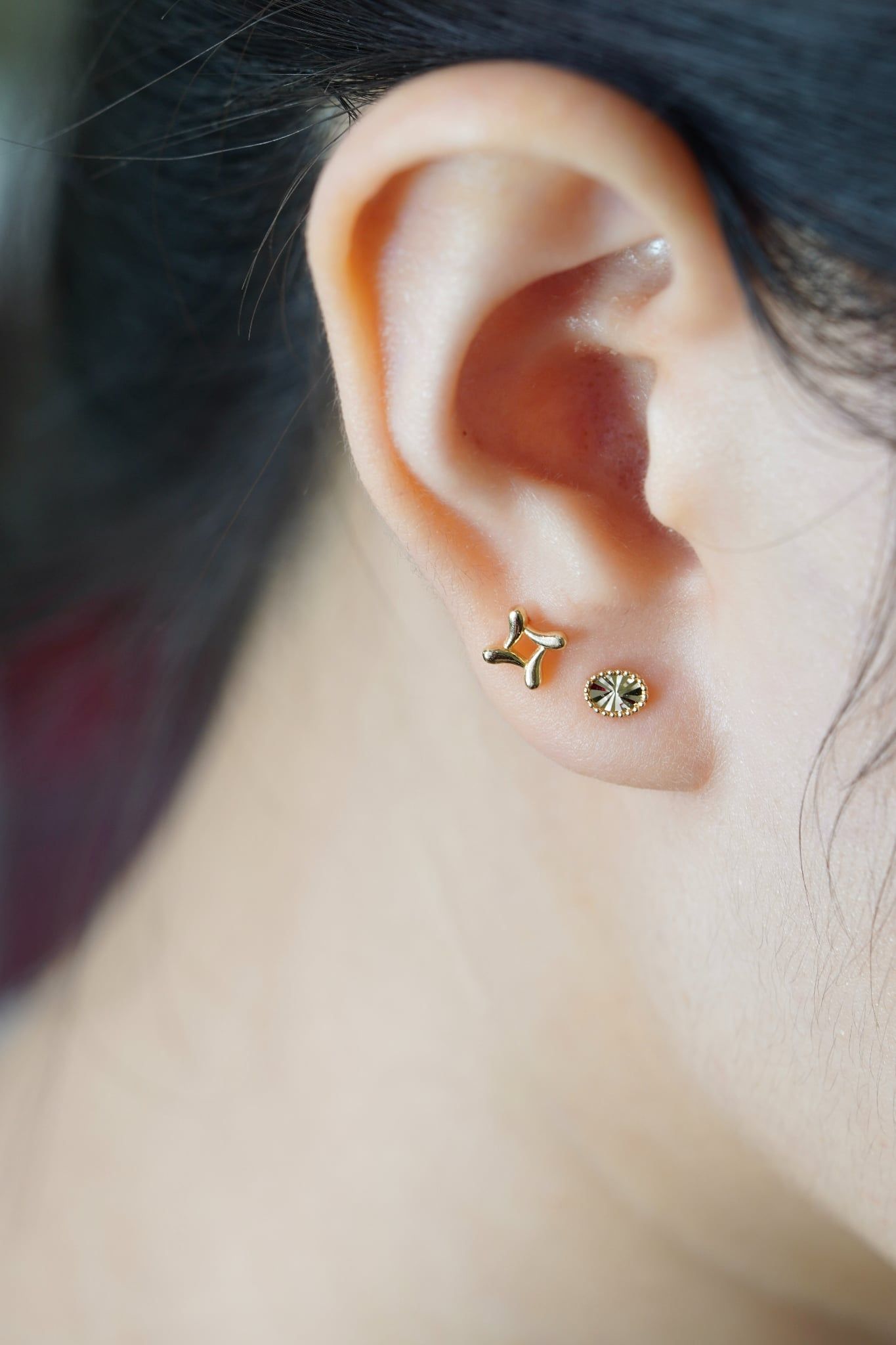 Hoa tai vàng 14k hoa xinh (ER-GLD-108)