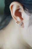 Hoa tai vàng 14k hoa xinh (ER-GLD-119)