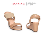 Giày Sandal Nữ Đế Xuồng TA Chống Trơn Trượt Cao 7cm Hanatabi Quai Ngang Hậu Thun (35-39) Mã HNSDX7F1238