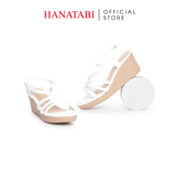Giày Sandal Nữ Đế Xuồng Pu Nhẹ Cao 7cm Hanatabi Quai Chéo Mã HNSD5F1214