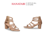 Giày Sandal Nữ Gót Cao 5cm_7cm Hanatabi Quai Đan Khóa Kéo Đế TA Bigsize (35-41) Mã HNSDG7F1063