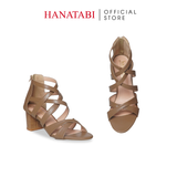 Giày Sandal Nữ Cao Gót 5cm_7cm Hanatabi QuaiĐan Khóa Kéo ĐếTA Cao Cấp Bigsize (35-41) Mã HNSDK7F1034