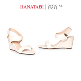 Giày Sandal Nữ Đế Xuồng TA Cao 7cm Hanatabi Quai Ngang Hậu Xé Sau Có Khóa (35-39) Mã HNSDX7F1251