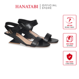 Giày Sandal Nữ Đế Xuồng Siêu Nhẹ 5cm Hanatabi Quai Ngang Hậu Xé Trước Bigsize (35-41) Mã HNSDG5F1197