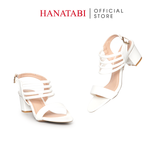 Giày Sandal Nữ Cao Gót 5cm Hanatabi Quai Ngang Hậu Khóa Sau Đế TA Bigsize (35-41) Mã HNSDG5F1234