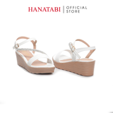 Giày Sandal Nữ Đế PU Siêu Nhẹ Cao 5cm Hanatabi Quai Ngang Hậu C (35-40) Mã HNSD5F1171