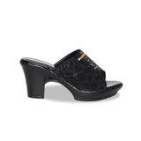 Dép Nữ Đế PU Đen Siêu Nhẹ Cao 7cm Hanatabi Quai Lưới Nhũ Bigsize (36-41) Mã HNDE7F1231