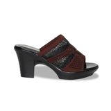 Dép Nữ Đế PU Đen Siêu Nhẹ Cao 7cm Hanatabi Quai Lưới Đính Đá Bigsize (36-41) Mã HNDE7F1230