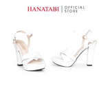 Giày Sandal Nữ Cao Gót 12cm Hanatabi Quai Ngang Hậu C Đế TA Cao Cấp Bigsize (35-39) Mã HNSDG12F1247