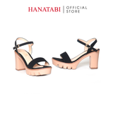 Giày Sandal Nữ Đế PU Siêu Nhẹ Cao 9cm Hanatabi Quai Ngang Hậu C (35-39) Mã HNSDG9F1248