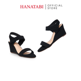 Giày Sandal Nữ Đế Xuồng TA Chống Trơn Cao 7cm Hanatabi Quai Ngang Hậu Xé Trước (35-39)Mã HNSDX7F1245
