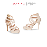 Giày Sandal Nữ Gót Cao 11cm Hanatabi Quai Chéo Khóa Kéo Đế TA Bigsize (34-41) Mã HNSDG11F1109