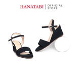 Giày Sandal Nữ Đế Xuồng TA Cao Cấp Cao 7cm Hanatabi Quai Ngang 1 Xếp Hậu C (35-39) Mã HNSDX7F1209
