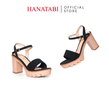 Giày Sandal Nữ Đế PU Siêu Nhẹ Cao 9cm Hanatabi Quai Ngang 1 Xếp Hậu C (35-39) Mã HNSDG9F1250