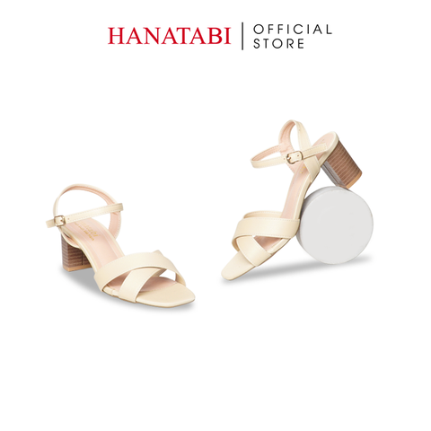 Giày Sandal Nữ Cao Gót 5cm_7cm Hanatabi Quai Chéo Mũi Vuông Hậu C Đế TA Bigsize(35-41) Mã HNSDG5F902