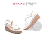 Giày Sandal Nữ Đế PU Siêu Nhẹ Cao 5cm Hanatabi Quai Ngang Hậu C (35-40) Mã HNSD5F1171